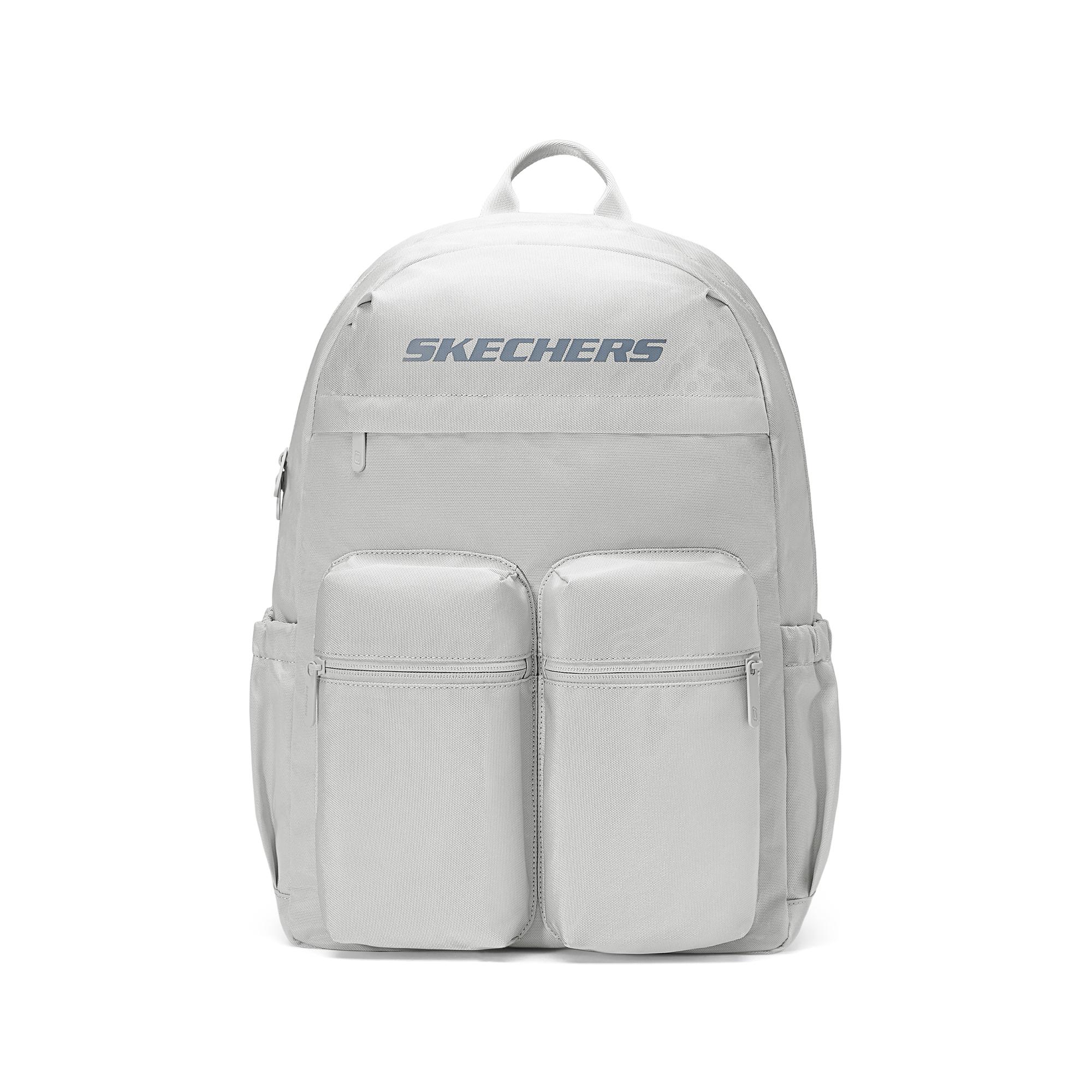 Skechers Fashion Series 27L Comfortable Trendy Practical Lightweight Fabric Backpack Unisex backpack Moon-Gray L225U146-00MV Moon Gray