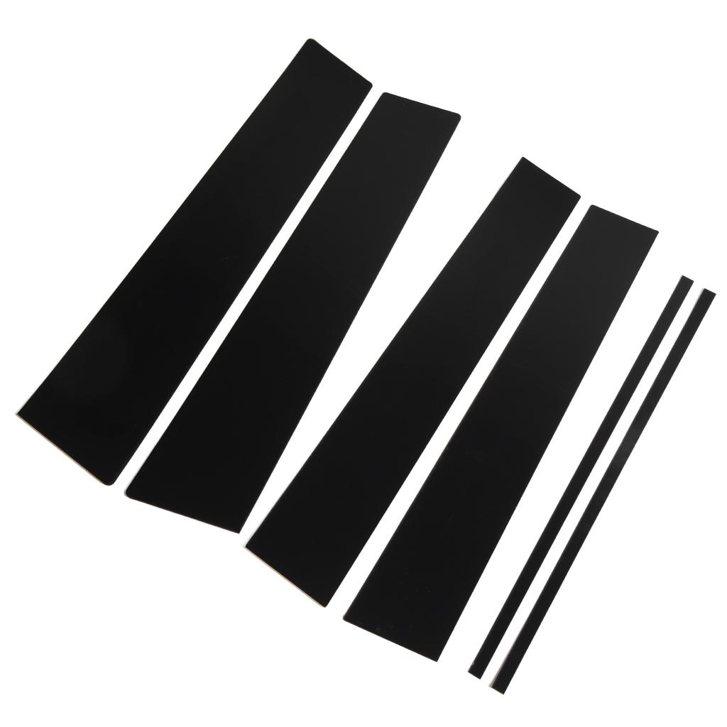 6 Peças Moldura de Acabamento da Coluna B da Porta Preto Brilhante Protetor de Coluna de Janela de PC para Hilux 2015 a 2023