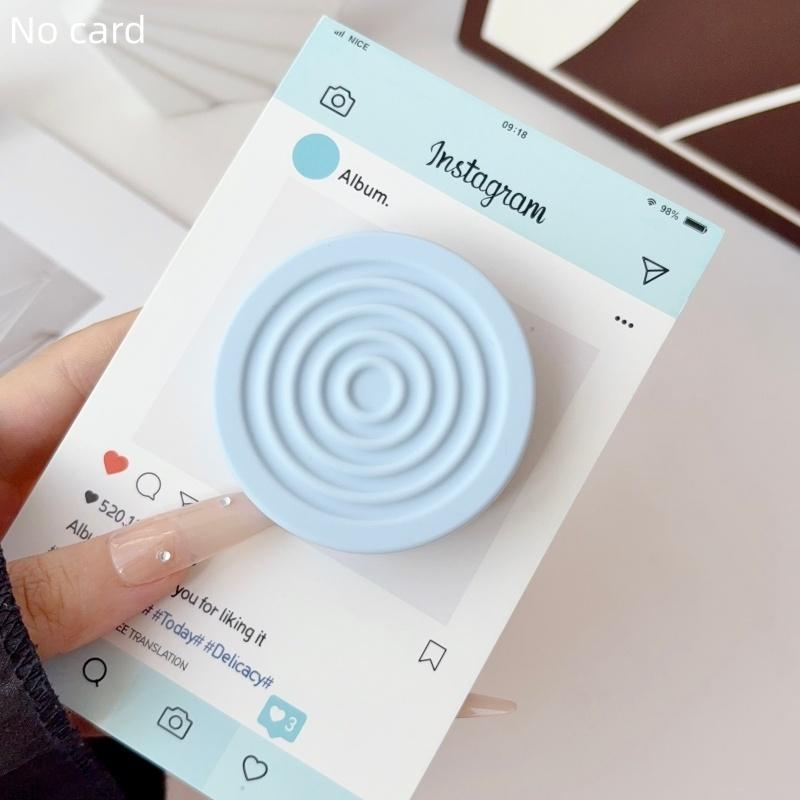 Macaroon Color Ripple Cute Magnetic Stands For iPhone 18 Samsung For MagSafe Expandable Phone Holder Foldable Ring Support