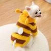 Pet Apparel PU Fleece Bee Pet Costume Four Legs Bee Style Puppy Coat Apparel Warm Funny Design Pet Jumpsuit Chihuahua Size