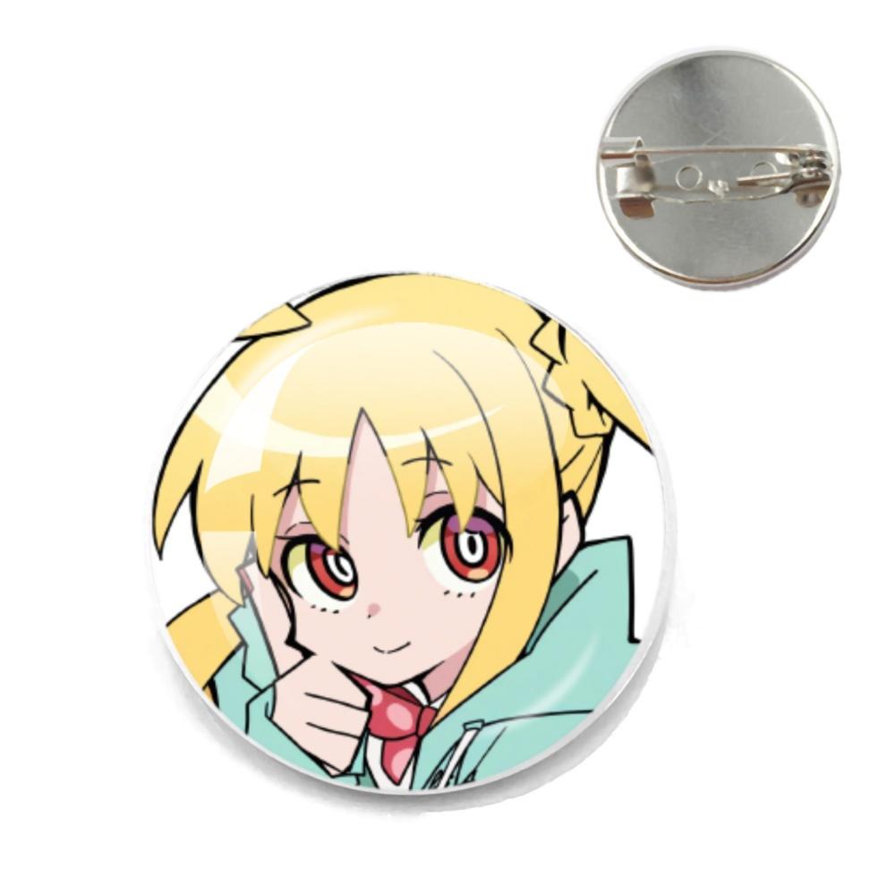 BOCCHI THE ROCK Pin Round Cartoon 20MM/25MM Metal Brooches Handmade Pins For Backpack Jewelry Accessories Gifts Creative Badge