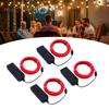 4pcs 16.4ft Neon Light Strip Flexible Rope Lights EL Wire Batt Y Pack for Parties Room Outdoors