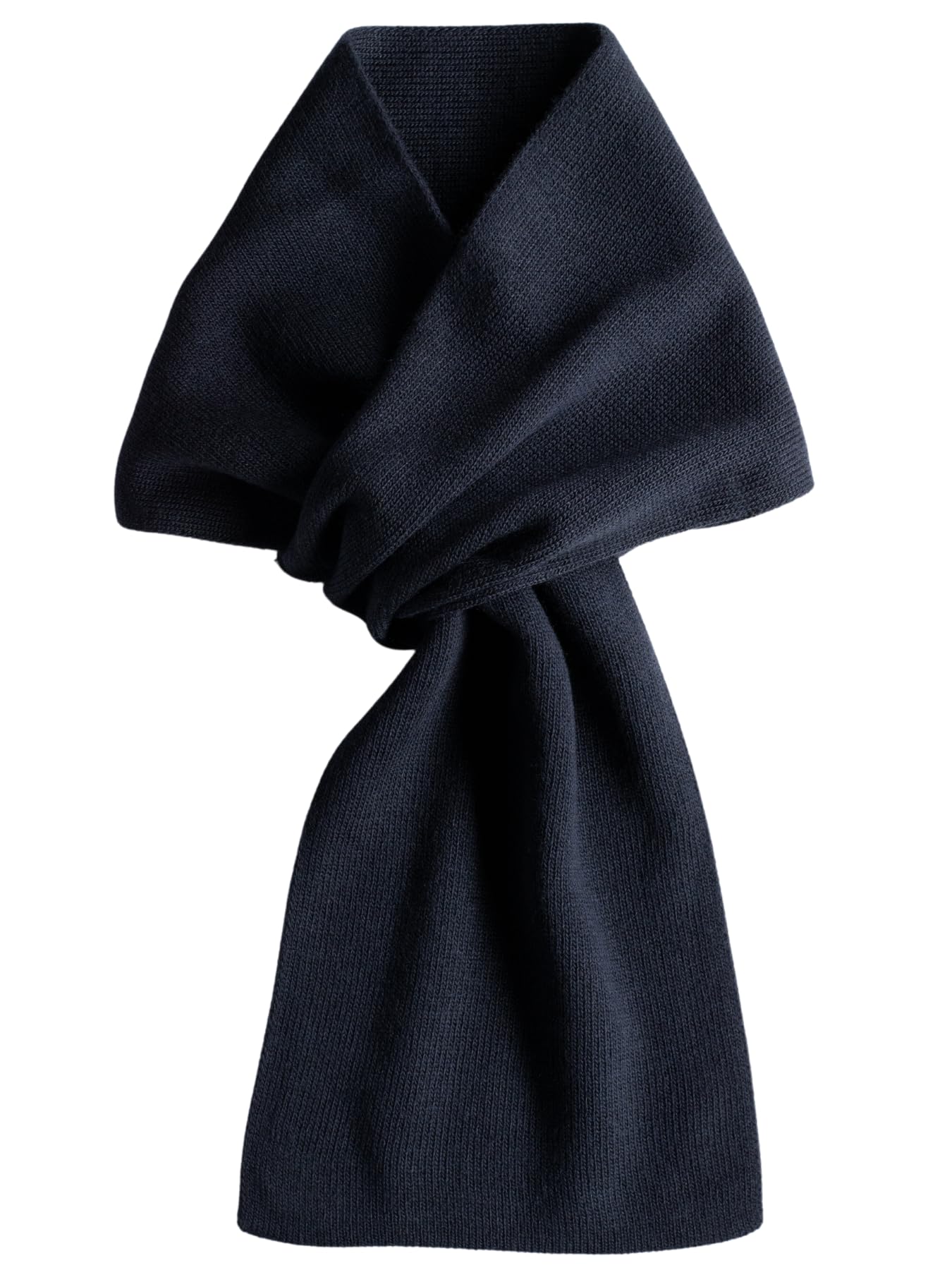 

TAVARAT 3-секундный шарф, мужской, сделано в Японии, однотонный, короткий, компактный мини-шарф (Полуночный синий/Без бирки)