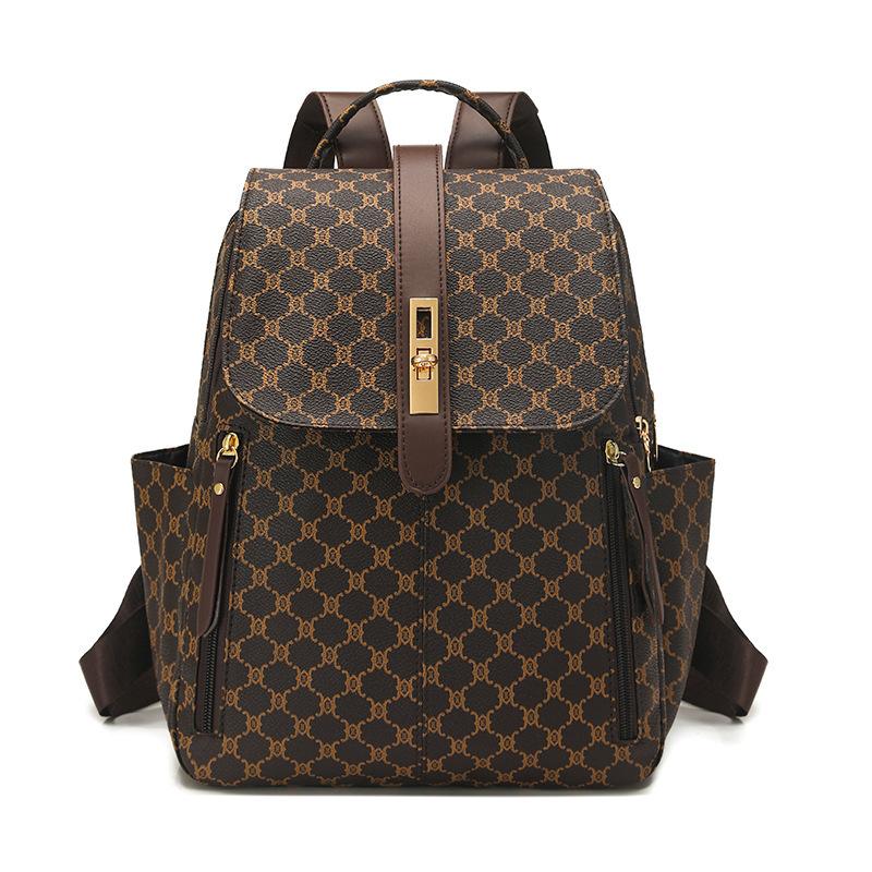 Dual Shoulder Bag,Casual Women's Bag, Fashionable Travel Bag, Large Capacity Backpack