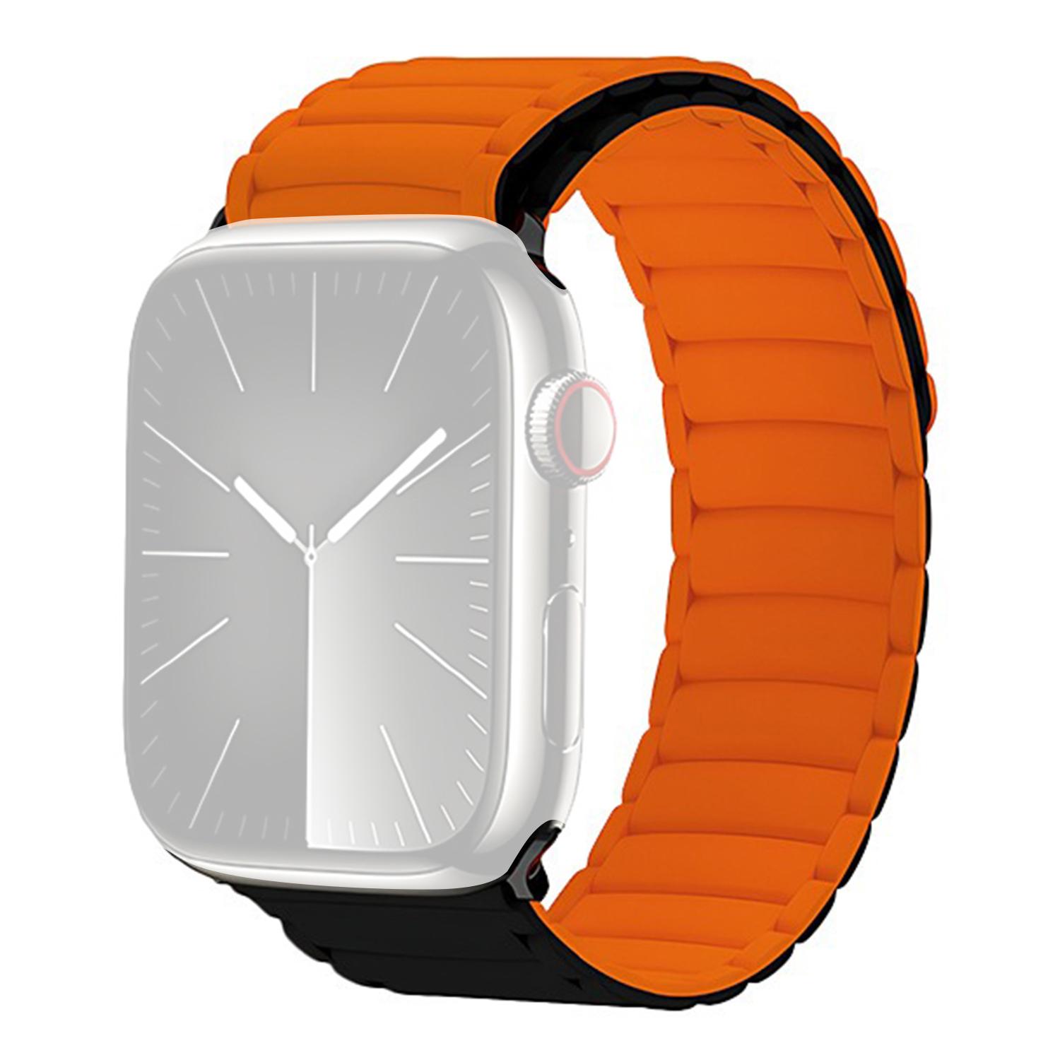 

Watch Band For Apple Watch Ultra 3 2 1 49mm/Series 11 10 46mm/9 8 7 45mm/SE3 SE2 SE 6 5 4 44mm/3 2 1 42mm 42mm Magnetic Silicone Loop Strap B