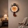 Cat-Shaped Wall Clock Modern-Vintage Cat Decorative for Living Room