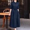 ZANZEA Women Casual Round Neck Loose Half Sleeve Dress