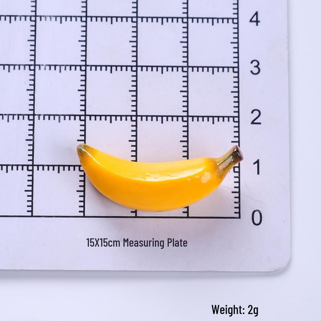 Cute 3D Banana Resin Ornament: Phone Case, Hair Clip, Magnet Accessory
