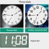 LED Analog Projection Clock with Roman and Arabic Numerals Dials Adjustable Brightness for Easy Nighttimes Viewing