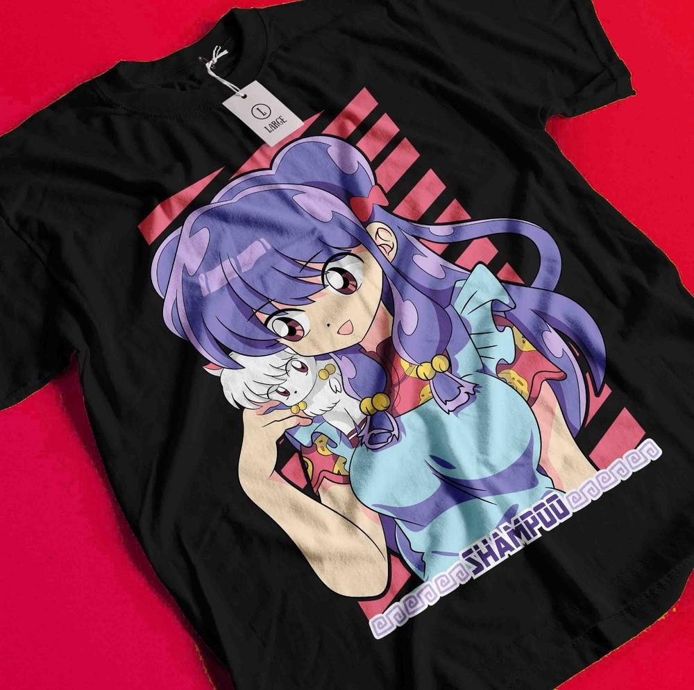 

Ranma 1/2 T-Shirt Shampoo Akane Tshirt Rumiko Shirt Anime Waifu Girl Unisex Tee BB204 4XL