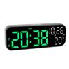 Digital Clock Dual Display Voice Control 3   Brightness Date Temp Display Countdown LED Electronic Alarm Clock