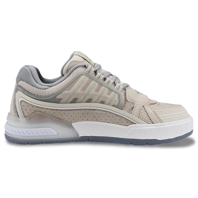 New LiNing Millennium Era Anti Slip Wear Resistant Low Top Skateboard Shoes Women's White AZGS010-1