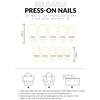 24Pcs French White 3D Heart Design False Nails for Women Manicure Use