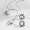 Fashion French Geometric Inlaid Pearl Stud Earrings, Necklace, Fashion Temperament Niche Alloy Accessories