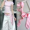 Long Skinny Plaid Waist Belt with Jeans Necktie Scarf Decorative Accessory Personality Trendy Hairband Fashionable Accessory