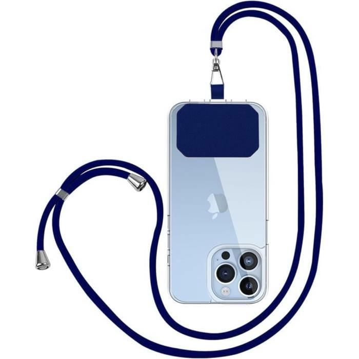 Cordon Universel - E.F.CONNECTION - 160cm - Bleu Marine - Filaire - Compatible Téléphones Portables