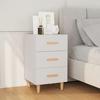 Exclusive House - White Bedside Table 40x40x66 Cm Engineered Wood