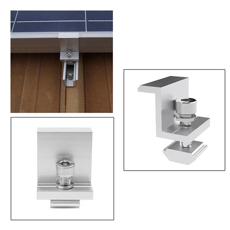 Solar Panel Adjustable Bracket Clamp PV Bracket Mounting Clip Solar End Clamp 30Mm For Fixing Solar Panel Durable Easy To Use-B6
