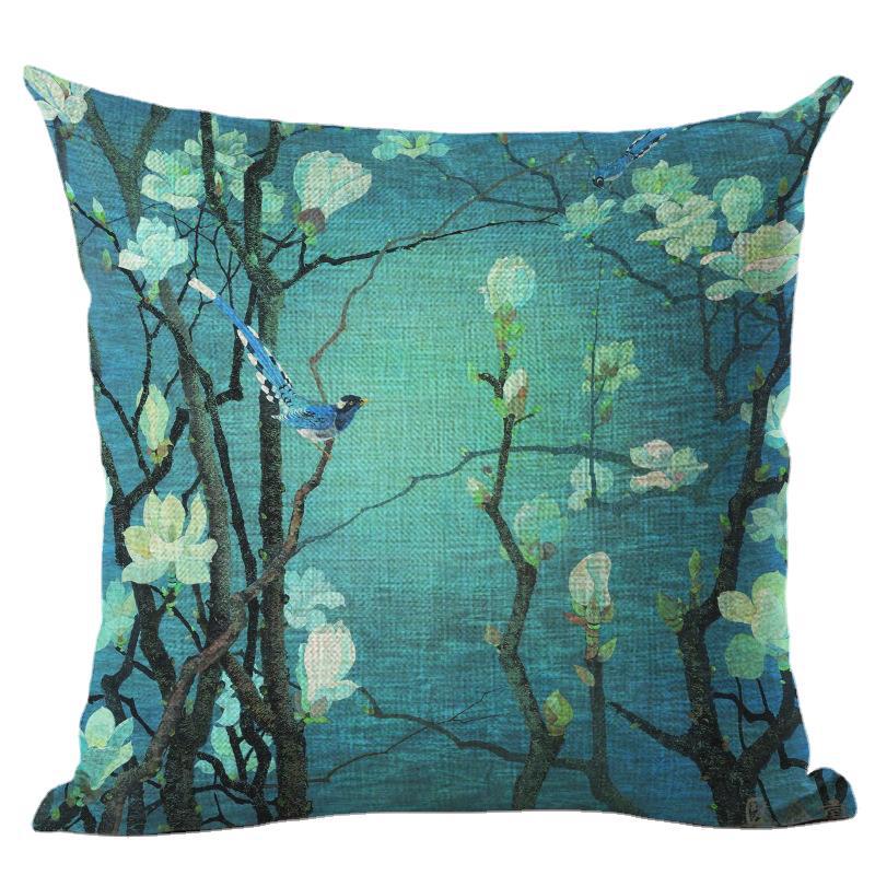 Vintage flowers Linen pillowcase Decorative pillows for sofa Cushion covers home decoration
