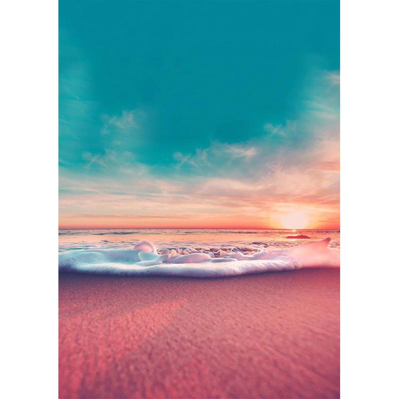 Vollständiger runder Diamant Strandlandschaft 5D DIY Diamantmalerei Diamantstickerei Heimdekor Geschenk Kreuzstich Mosaik