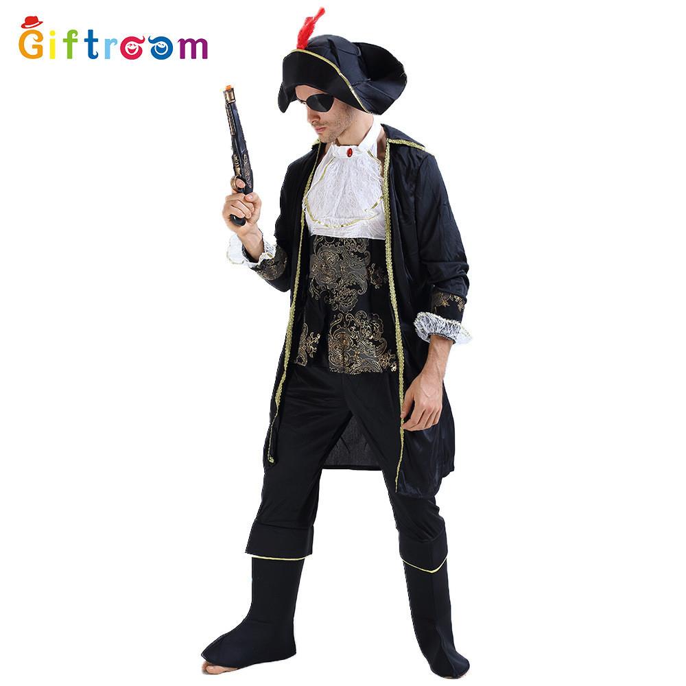 Elegant Pirate Captain Outfit For Men Ideal For Halloween Parties And Themed Events
