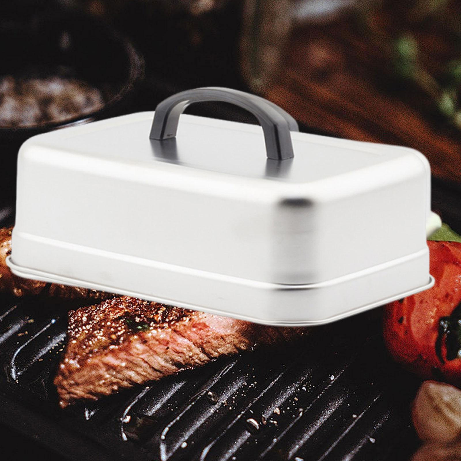 

Крышка для смазывания Бургер Металлическая крышка для гриля Купол для плавления сыра для сэндвичей, бургеров Length 25 cm