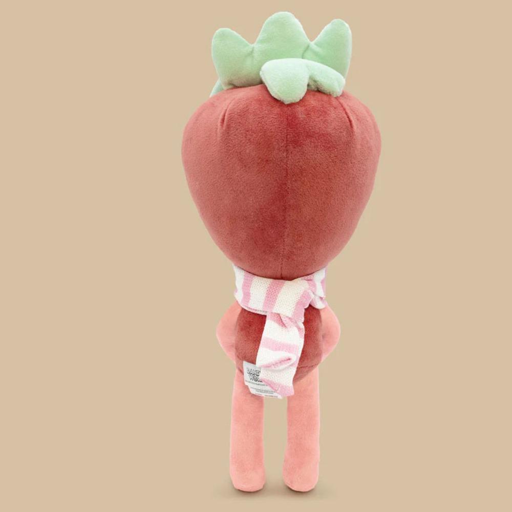 Yeni Dandy'nin Dünyası Filiz Peluş Oyuncak Çilek Karakteri Pembe Beyaz Eşarplı Yumuşak Dolgulu Bebek Cupcake Tutuyor Çocuk Hediyesi ve Hayran Koleksiyonu İçin