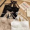 Hollow Splicing Lace Corset Hanging Neck Suspender Vest Fashion Halter Crop Tops  Women