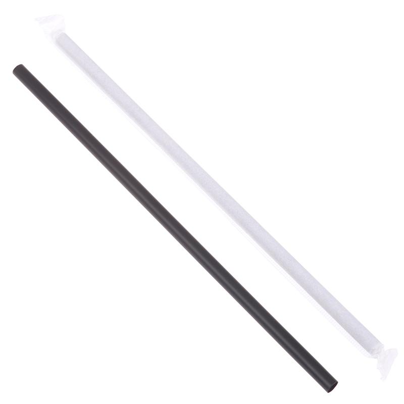 100Pcs Black Drinking Straws Plastique Straws Single Piece Paper Packaging Rietjes Flexible Party Kitchen Beverage Straws