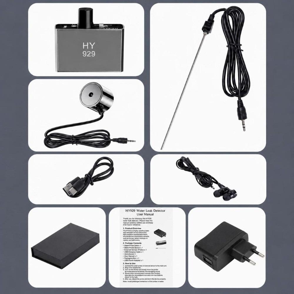 Detector de Fugas de Tubería Recolector de Sonido Herramienta de Detección de Fugas de Doble Sonda Para Tubería de Agua de Pared