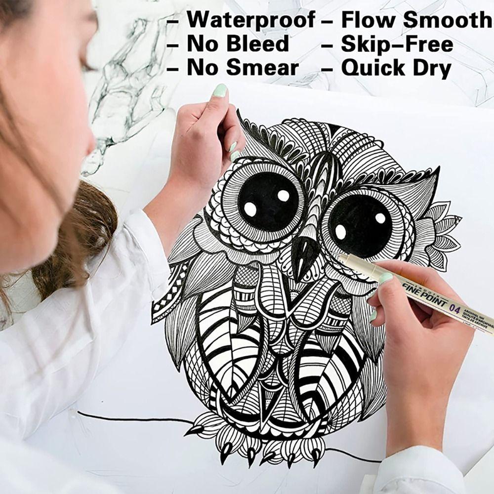 1Pcs Micron Drawing Pen Hook Line Sketching Needle Pen Ink Marker Pen  for Manga Draw Sketching