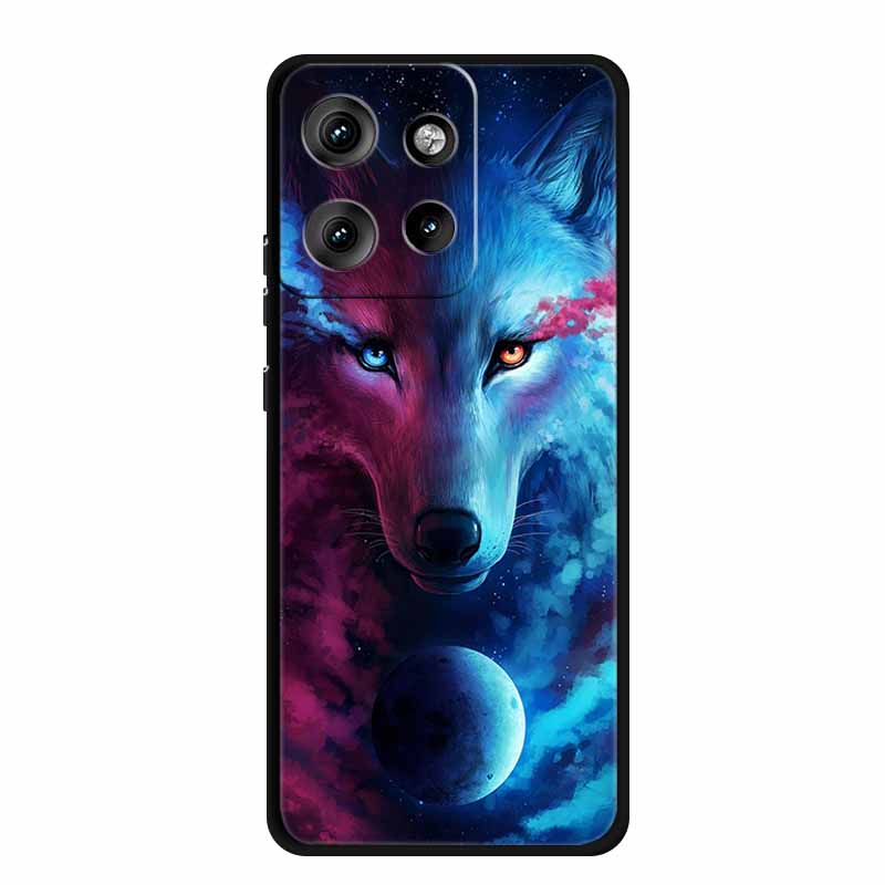 Etui do Motorola Edge 50 Neo Zwierzęta Miękki Silikon TPU Etui na Telefon Tylna Pokrywa Dla Motorola Moto S50 5G Wilk Ochrona Nowe Coque