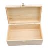 Home Storage Box Natural Wooden With Lid Golden Lock Postcard Organizer Handmade Craft Jewelry Case Wooden Box Casket NEW