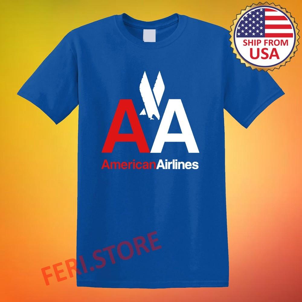 

American Airlines AA Airways Men s Blue Size S-5XL L