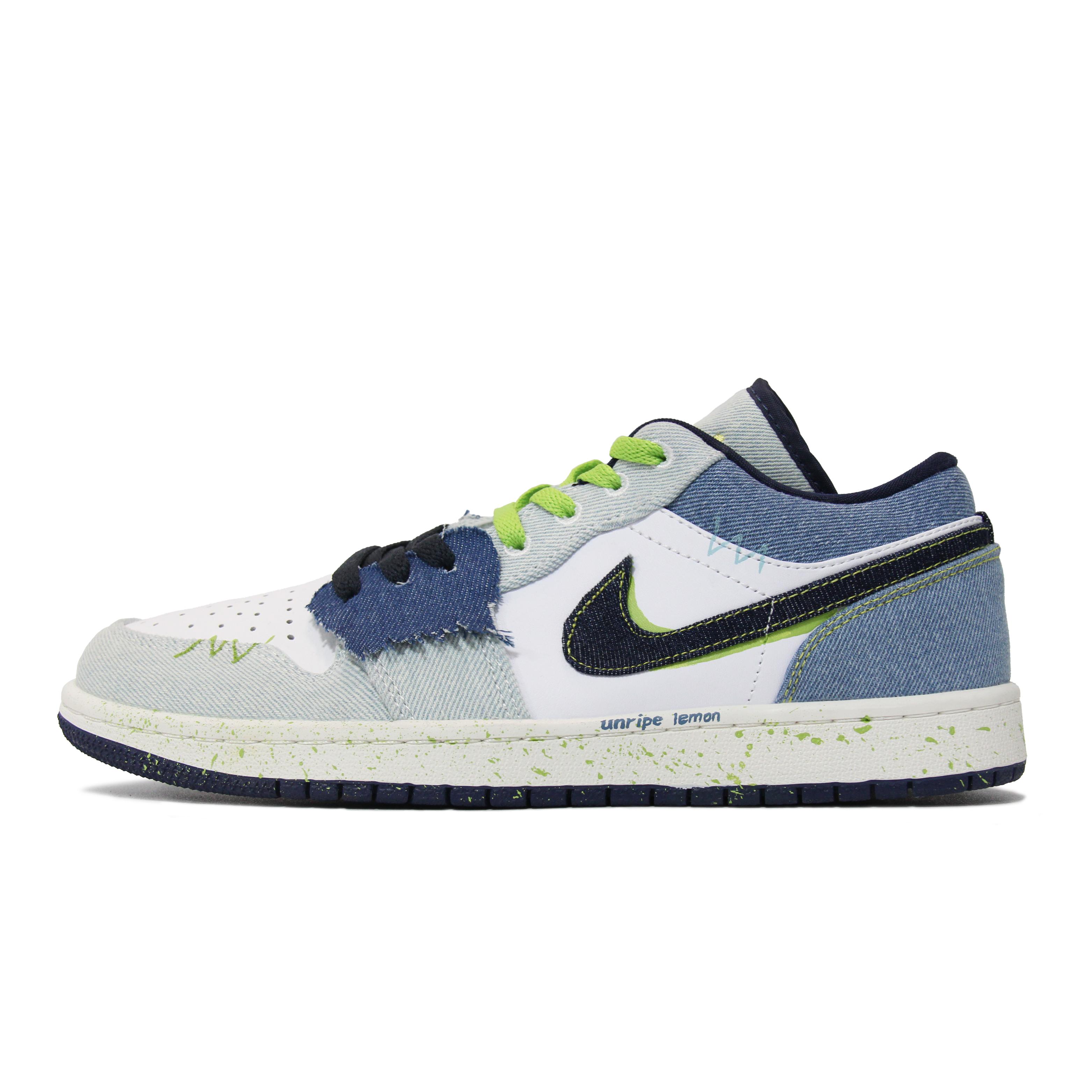 

Jordan Air Jordan 1 Walking Planet, Ripe Lime Abrasion Resistant Slip Resistant Low top Vintage Basketball Shoes Men s IH0648-141(Team1492-) 40