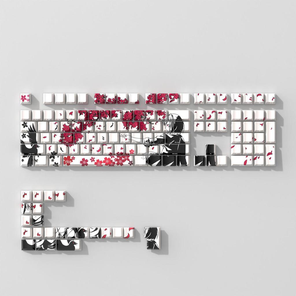 "Macchiato Cherry Blossom Contour Keycap for Wooting Keyboard"