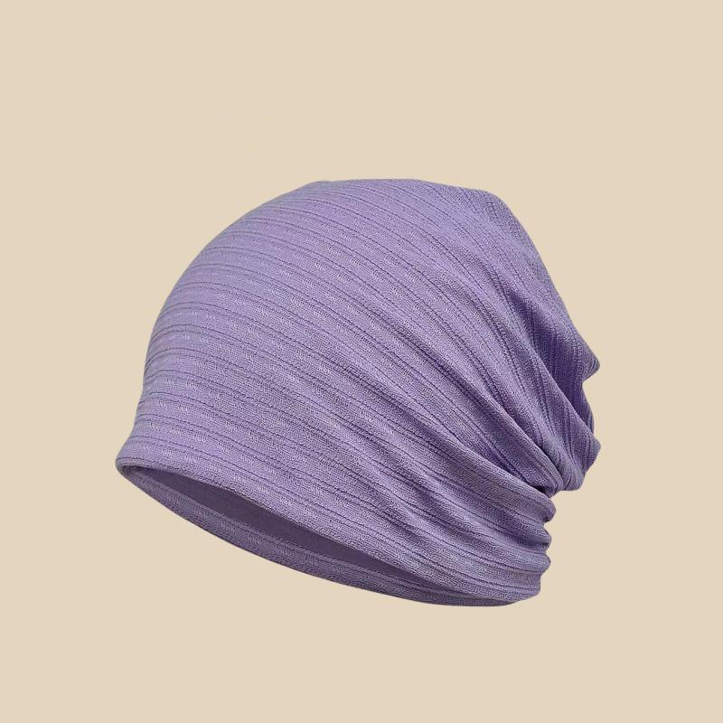 Spring and Summer Thin Bag Head Hat Female Breathable Bald Head Postoperative Windproof Headscarf Hat Four Seasons Female Models Pile Up
