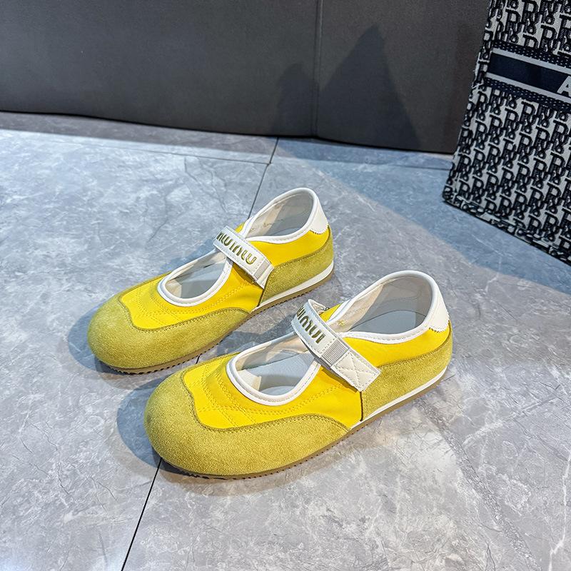 [Fanfna] Velcro shallow single shoes women's 2025 spring and summer new casual Mary Jane shoes cloth casual shoes
