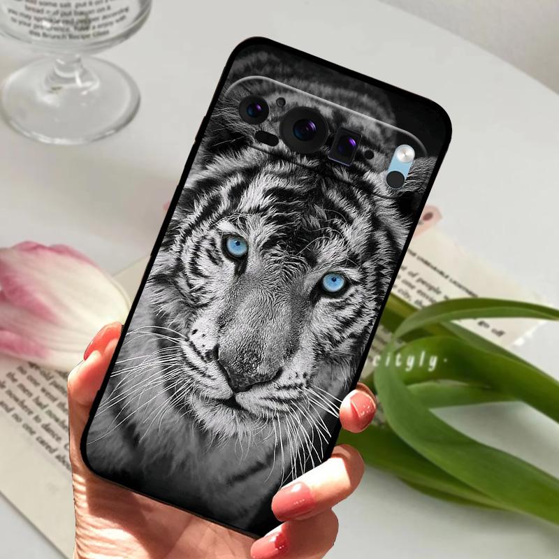 For Google Pixel 9 Pro Case Pixel9 Pro XL Cute Animal Soft Silicone TPU Phone Cover For Google Pixel 9 9a Bumper Fundas Luxury