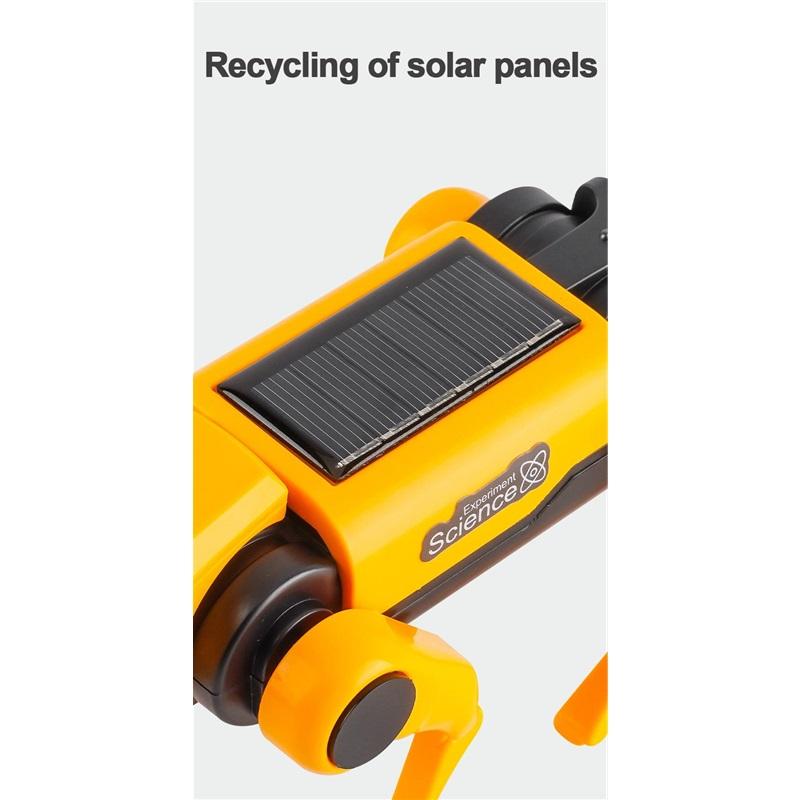 Solar Robot Dog Cat Science Experiment Diy Building Powered Learning Tool Education Robots Technological Gadgets Kit for Kid
