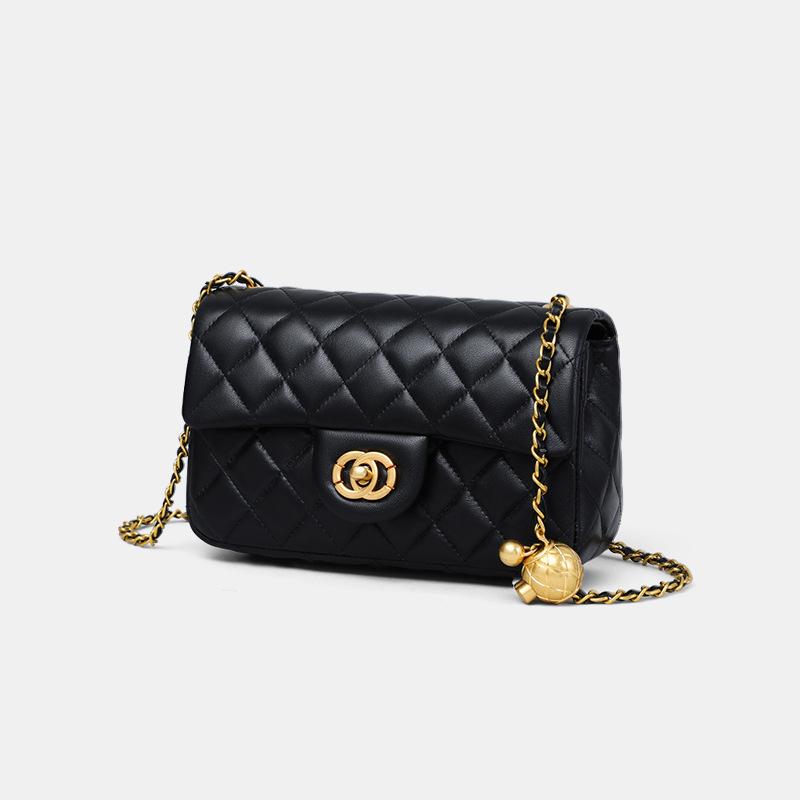 Bag Leather Women'S Bag Small Bag Premium Commuter Rhombus Chain Bag Crossbody Bag Luggage