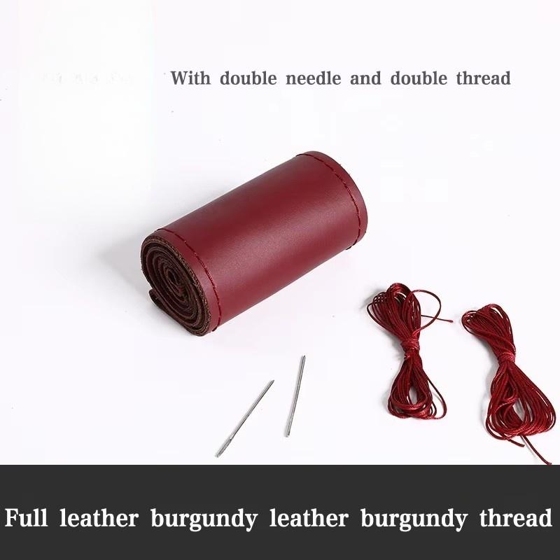 Car Hand-sewn Steering Wheel Cover For All Seasons Universal Microfiber Leather Wear-resistant Cars Accessories