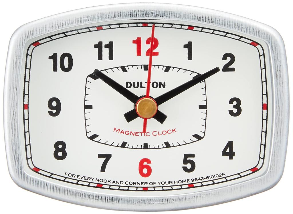 Dalton Magnetic Clock Rectangle Ivory Small Magnetic Clock Height 51mm Width 71mm Depth 22mm H20-0244RCIV