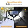 2PCS Solar Light 100 LED Motion Sensor Solar Light 3 Lighting Modes Suitable for Walls Courtyards Gardens Passages KTY