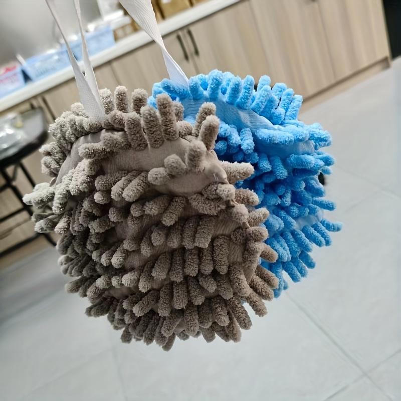 Household Chenille Handball Hanging Hand Towel Kitchen Thickened Absorbent Quick-drying Bathroom Cute Rag