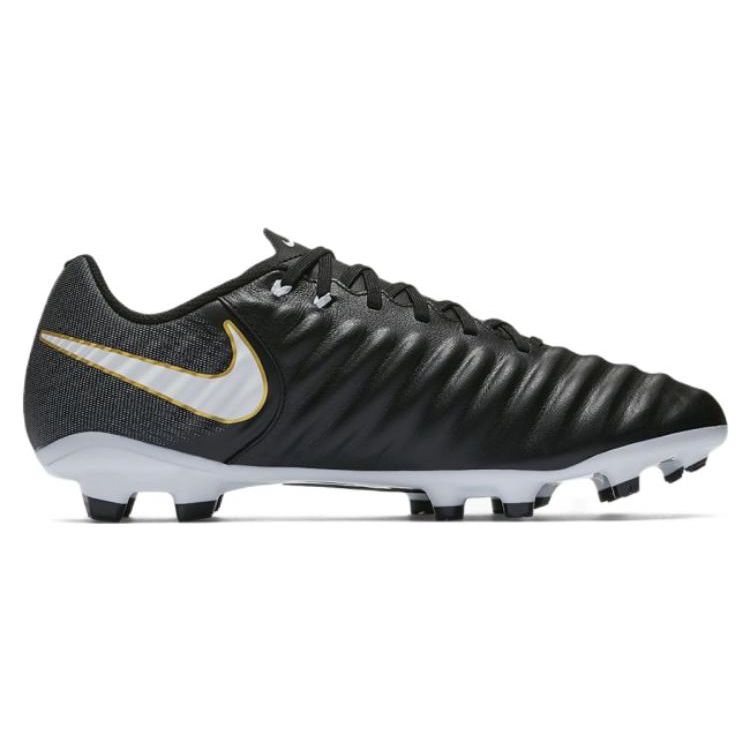 Nike Tiempo Ligera 6 Firm Ground Football Boots Men Football Boots Black White Gold 897744-002