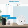WHD10 UK Plug 16A Tuya WiFi Smart Socket with Electricity Metering Voice / APP Control
