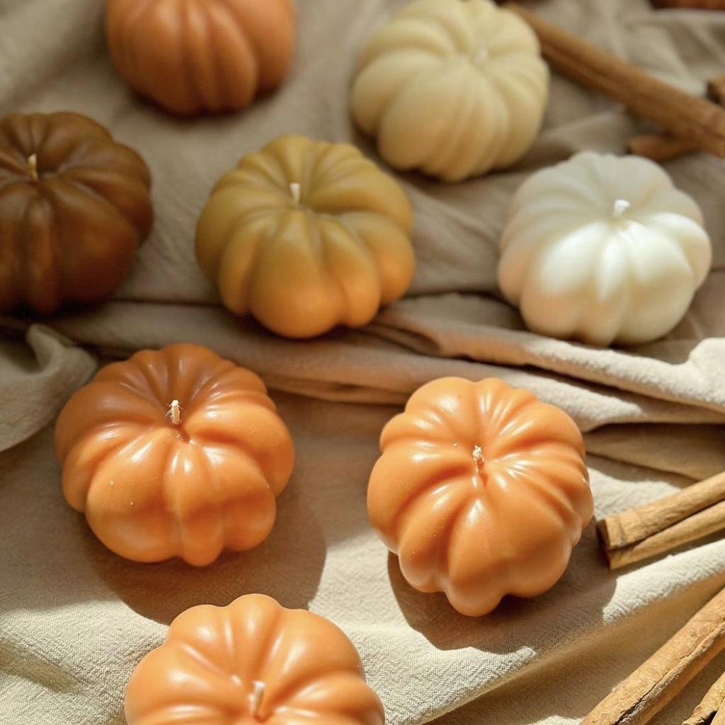 Pumpkin-Shaped Soy Wax Scented Candle - Smokeless Halloween Souvenir & Decorative Gift