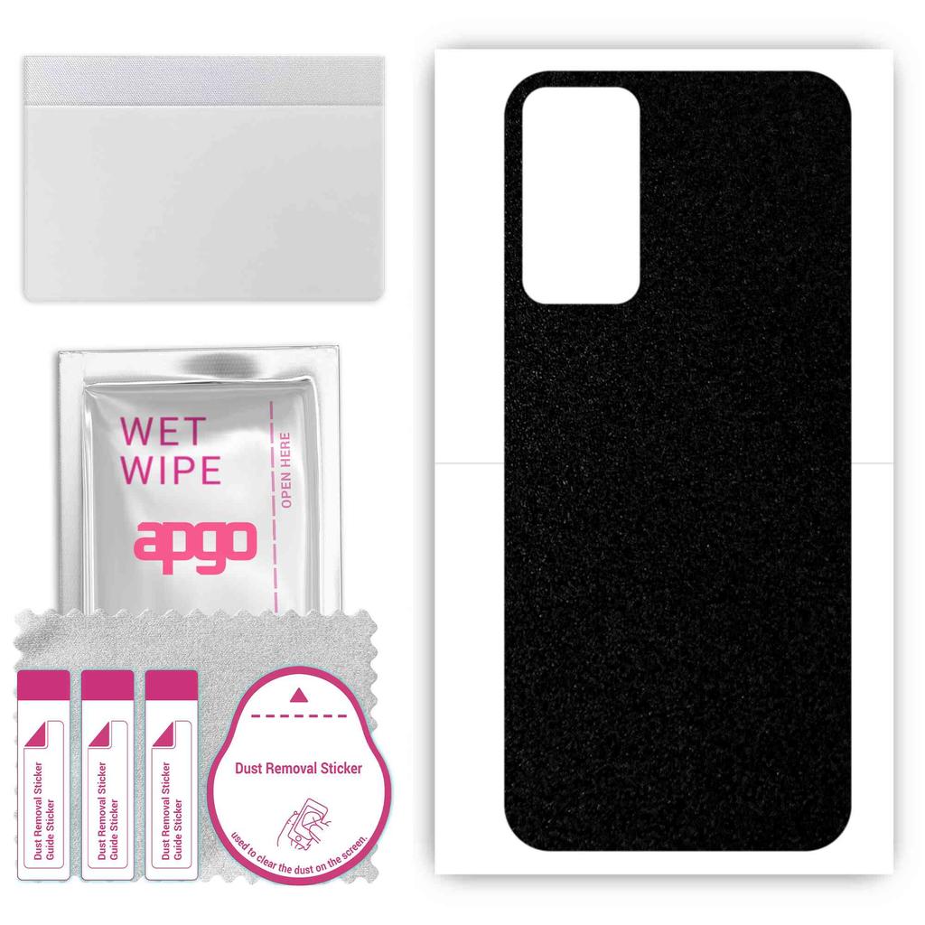 apgo Protective Skin Sticker for the back compatible with Samsung Galaxy F13, Wrap Film, Foil, Vinyl - Pattern Matte Black