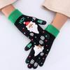 And Autumn Women Knitted Gloves Santa Claus Printed Christmas Kids Mittens Full Fingers Gloves